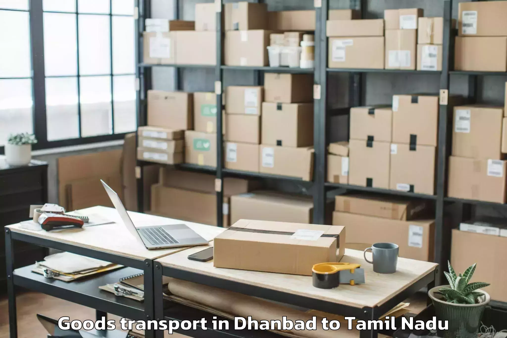 Discover Dhanbad to Ettaiyapuram Goods Transport